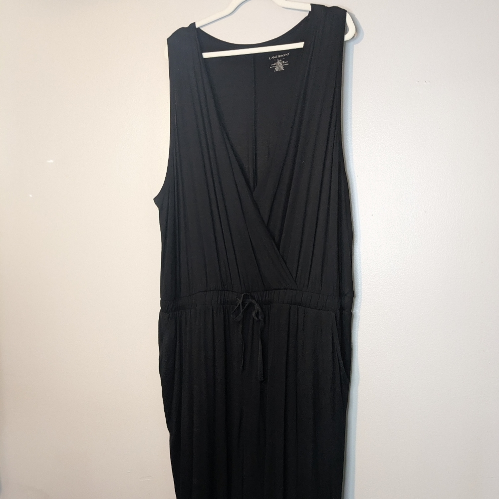 NWT Lane Bryant Black Sleeveless Jumpsuit Size 22/24